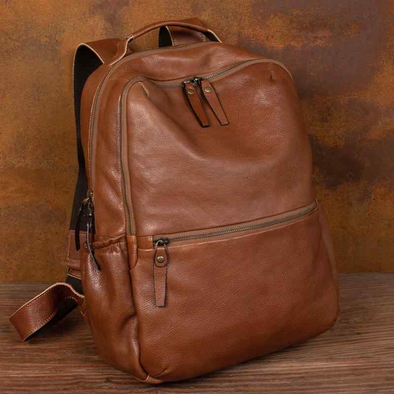 Other - メンズ 鞄 カバン バック ファッション オシャレ アイテム 小物 レトロ 最上層牛革 なめし 牛革 バック パック メンズ カジュアル 革 スクール バッグ 大容量 コンピュータ PC 収納 バッグ