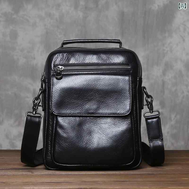 メンズ 鞄 カバン バック ファッション オシャレ アイテム 小物 革 メンズ ショルダー クロス ボディ バッグ 縦型 スクエア 牛革 ビジネス カジュアル 大容量 バック パック