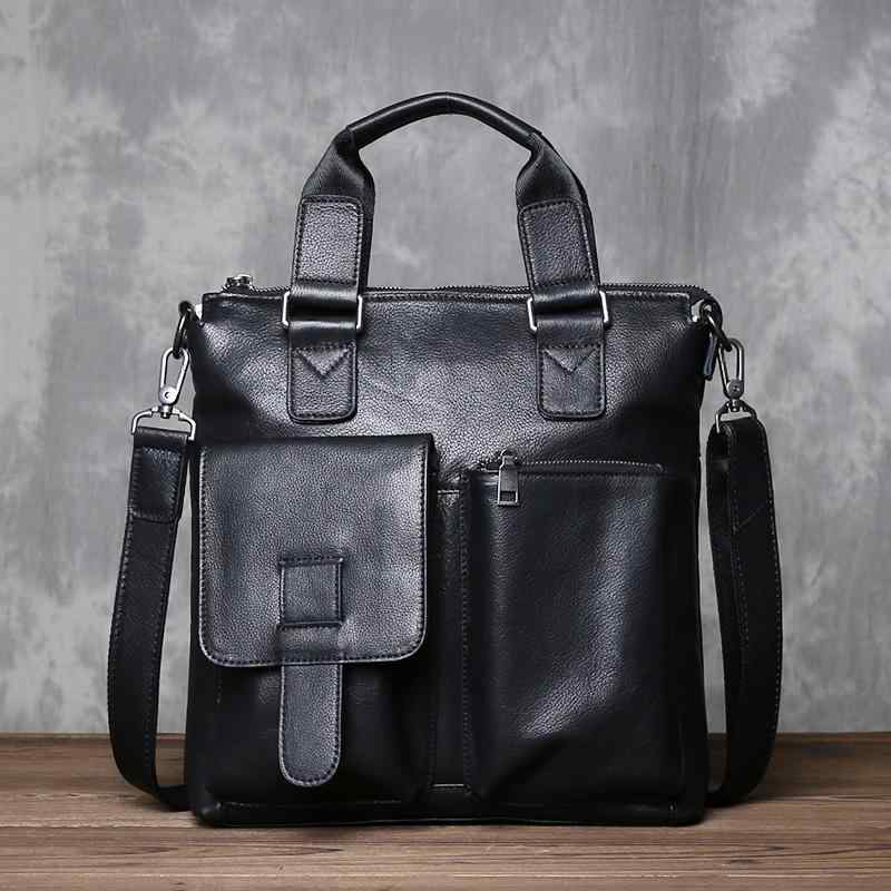 メンズ 鞄 カバン バック ファッション オシャレ アイテム 小物 最上層牛革 メンズ ビジネス ショルダー バッグ 革 ポータブル クロス ボディ ブリーフ ケース 大容量 コンピュータ PC 収納 ファイル バッグ