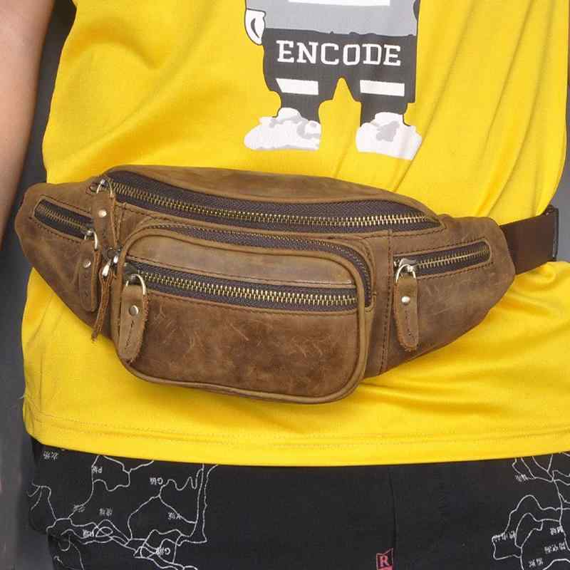 メンズ ファッション オシャレ アイテム 小物 クホースレザー レトロ 大容量 チェスト バッグ 革 ショルダー メッセンジャー バッグ 牛革 バイク バッグ オールド ウエスト バッグ スポーツ