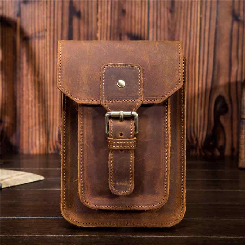 メンズ 鞄 カバン バック ファッション オシャレ アイテム 小物 レザー 革 バッグ 最上層牛革 ウエスト バッグ 多機能 ライダース レトロ メンズ バッグ スマホ
