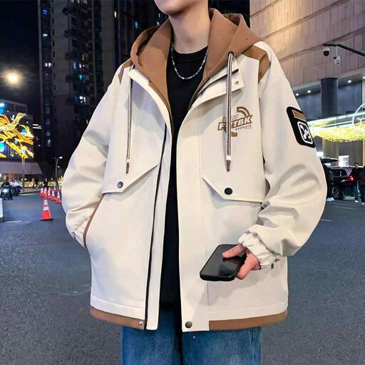 メンズ ファッション 服 男性用 オシャレ シンプル 大人 かっこいい ストリート フェイクツーピース ジャケット フード ジャケット メンズ ファッション 服 男性用 オシャレ シンプル 大人 かっこいい ストリート フェイクツーピース ジャケット フード ジャケット