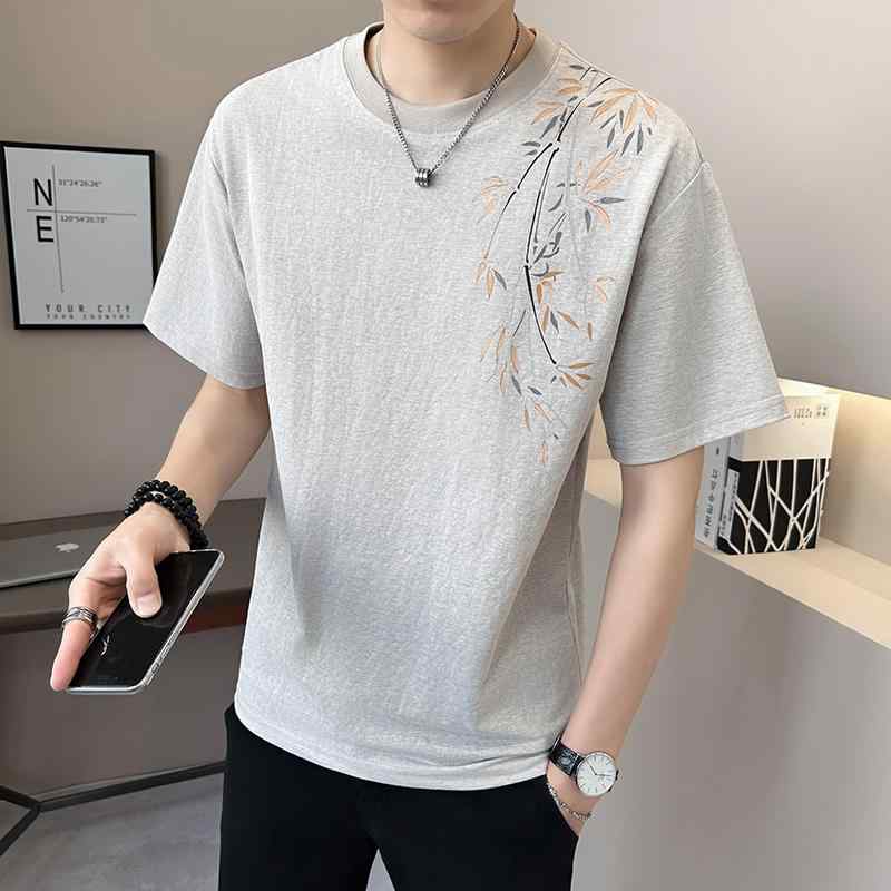 メンズ ファッション 服 男性用 オシャレ シンプル 大人 かっこいい ストリート 半袖 Tシャツ 通気性 リネン 夏 半袖