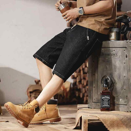 メンズ ファッション 服 男性用 オシャレ シンプル 大人 かっこいい ストリート アメリカン レトロ ブラック デニム パンツ カジュアル サマー 薄手 ストレッチ メンズ ファッション 服 男性用 オシャレ シンプル 大人 かっこいい ストリート アメリカン レトロ ブラック デニム パンツ カジュアル サマー 薄手 ストレッチ