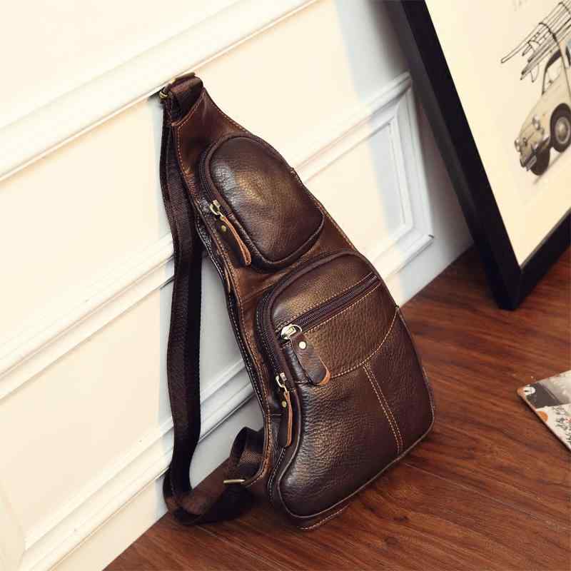 メンズ 鞄 カバン バック ファッション オシャレ アイテム 小物 革 チェスト バッグ メンズ 牛革 斜め掛け ショルダー カジュアル レディース 韓国スタイル アウトドア スポーツ バック パック