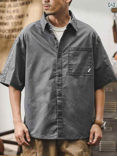 メンズ ファッション 服 男性用 オシャレ シンプル 大人 かっこいい 大きいサイズ ストリート 紳士服 アメリカン ワークシャツ 半袖 夏 レトロ ウォッシュ カジュアル シャツ ジャケット メンズ ファッション 服 男性用 オシャレ シンプル 大人 かっこいい 大きいサイズ ストリート 紳士服 アメリカン ワークシャツ 半袖 夏 レトロ ウォッシュ カジュアル シャツ ジャケット
