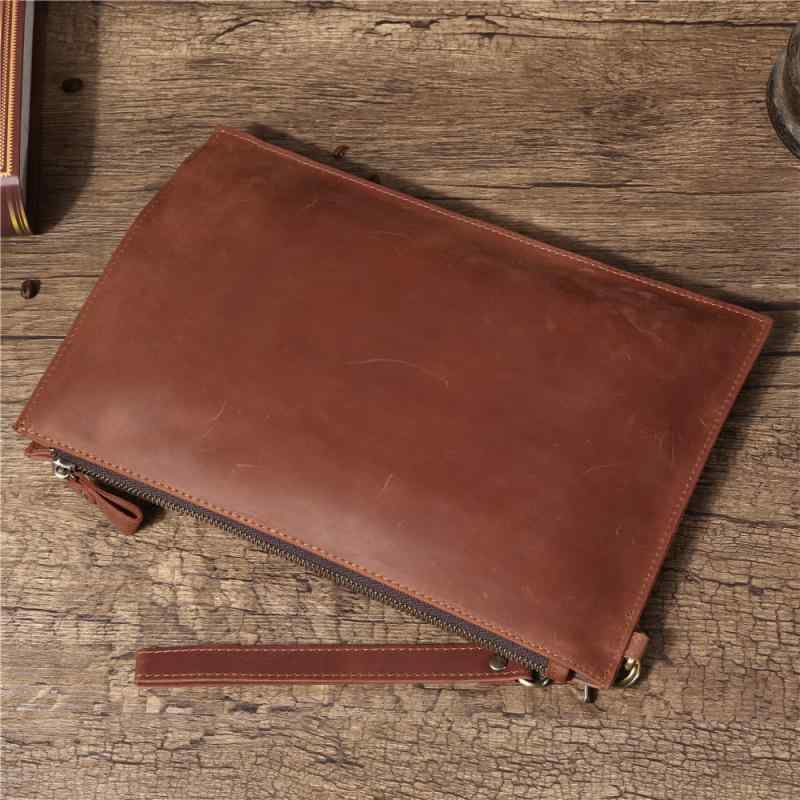 メンズ 鞄 カバン バック ファッション オシャレ アイテム 小物 レトロ 革 メンズ バッグ 最上層牛革 大容量 封筒 バッグ レザー クラッチ バッグ