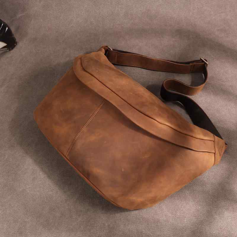メンズ 鞄 カバン バック ファッション オシャレ アイテム 小物 革 レトロアンティーク調 大容量 レザー チェスト バッグ メンズ 最上層牛革 クロス ボディ バッグ アウトドア スポーツ バイク
