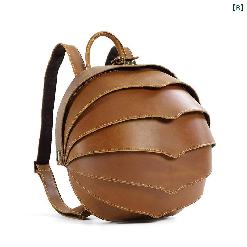 メンズ ファッション オシャレ アイテム 小物 革 カブトムシ バックパック ストリートブラスト バックパック レトロ 第一層 牛革 バッグの商品画像 3