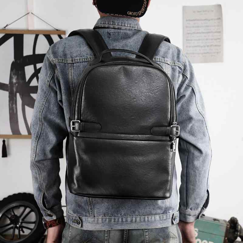 メンズ ファッション オシャレ アイテム 小物 トップレイヤー 牛革 バックパック アウトドア トラベル バッグ ハイエンド 革 ビジネス コンピュータ PC 大容量