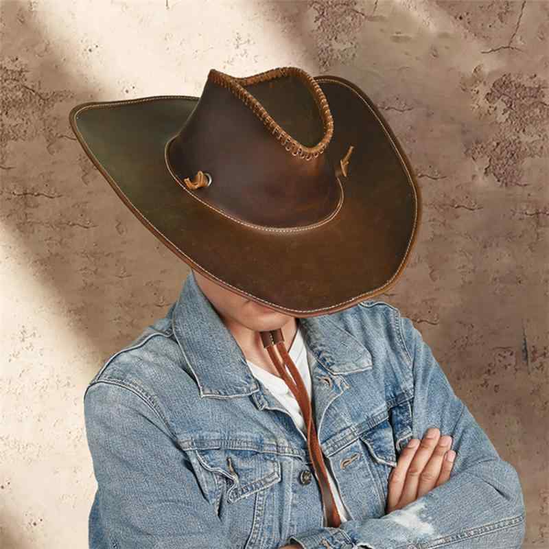 メンズ ファッション オシャレ アイテム 小物 レトロ ウエスタン カウ ハット カーリー 革 ライダー ハ..