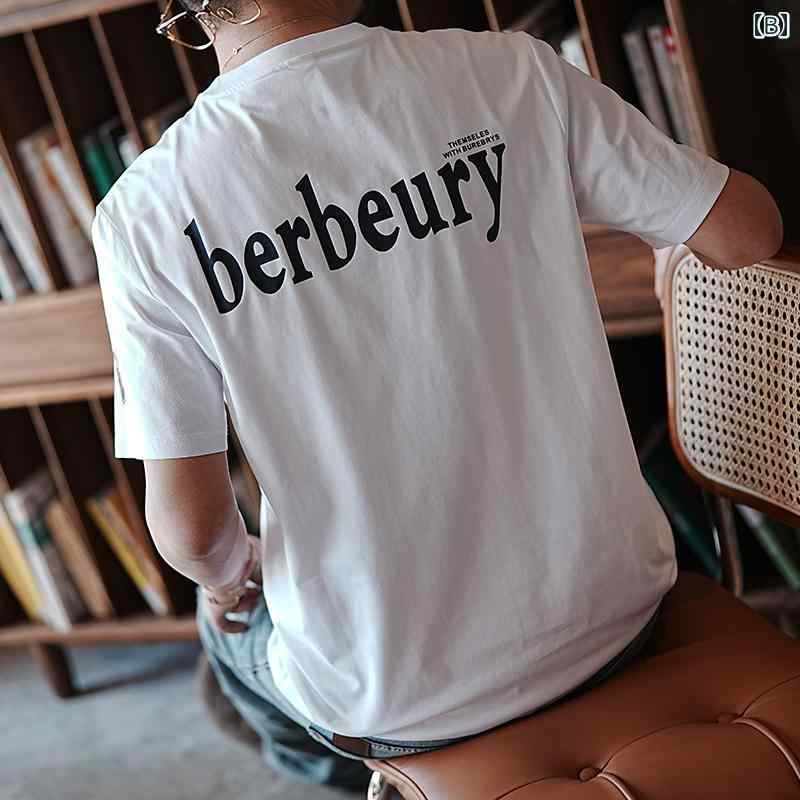 メンズ ファッション 服 男性用 オシャレ シンプル 大人 かっこいい 大きいサイズ ストリート 紳士服 アメリカン 快 カジュアル ヘビー レター 刺繍 ラウンドネック シャツ 通気性 半袖 T シャツ