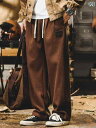 メンズ ファッション 服 男性用 オシャレ シンプル 大人 かっこいい 大きいサイズ ストリート 紳士服 レトロ コーデュロイ ストレート カジュアル パンツ アメリカン スポーツ パンツ