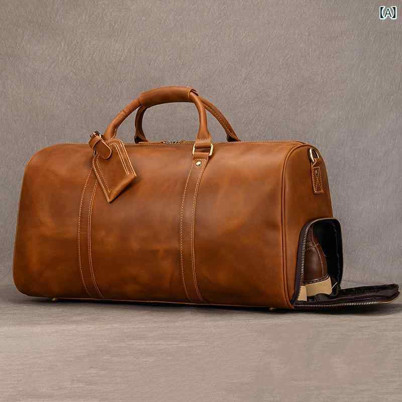 メンズ 鞄 カバン バック ファッション オシャレ アイテム 小物 レトロ メンズ バッグ アメリカン レザー 出張 バッグ 最上層牛革 大容量 ショルダー クロス ボディ 2