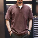 メンズ ファッション 服 男性用 オシャレ シンプル 大人 かっこいい 大きいサイズ ストリート 紳士服 グリーン アメリカン レトロ ポロシャツ 夏 半袖 T シャツ カジュアル 綿 ワークウェア T シャツ
