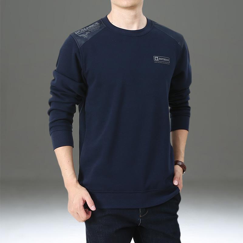 乐天商城 - メンズ ファッション 服 男性用 オシャレ シンプル 大人 かっこいい ストリート スウェットシャツ ベルベット 長袖 Tシャツ カジュアル 大きいサイズ ラウンドネック トップス レイヤリング