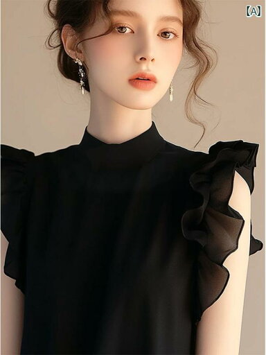レディース ファッション 服 オシャレ カワイイ 女性用 シンプル 大人カワイイ 大きいサイズ 婦人服 黒 半袖 シャツ 軽量 フレンチ 夏 シック フリル トップス レディース ファッション 服 オシャレ カワイイ 女性用 シンプル 大人カワイイ 大きいサイズ 婦人服 黒 半袖 シャツ 軽量 フレンチ 夏 シック フリル トップス