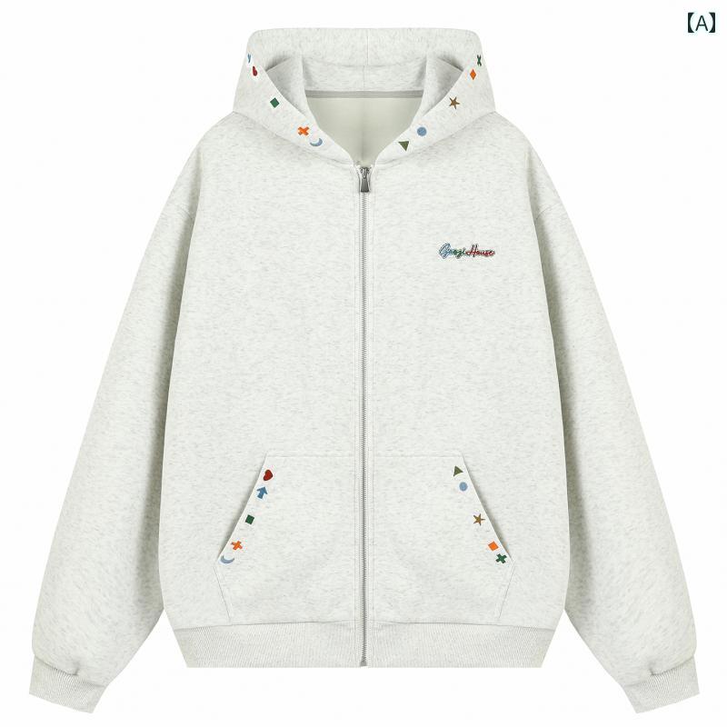 メンズ ファッション 服 男性用 オシャレ シンプル 大人 かっこいい ストリート ジップパーカー ゆったり フーディー ジャケット
