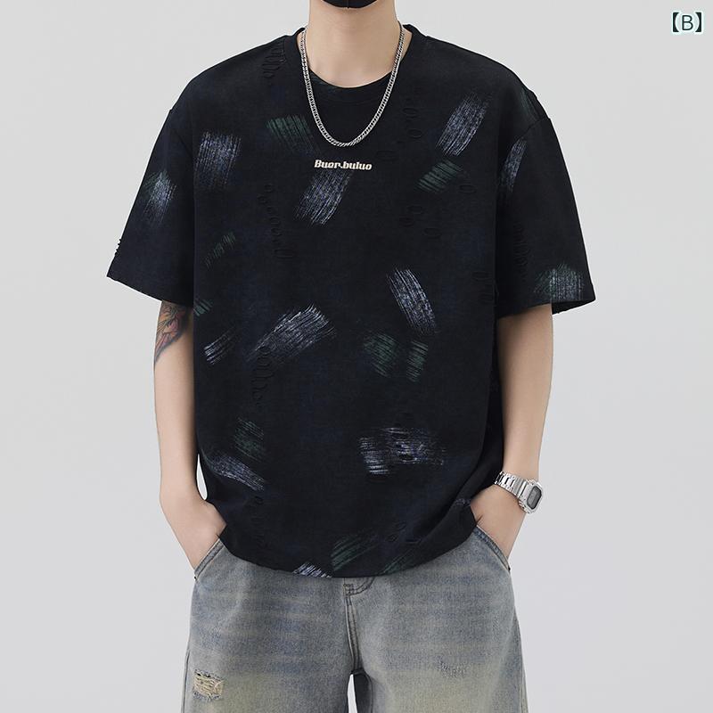 メンズ ファッション 服 用 オシャレ シンプル 大人 かっこいい ストリート 夏コーデ トップス T シャツ コットン プリント カジュアル 半袖
