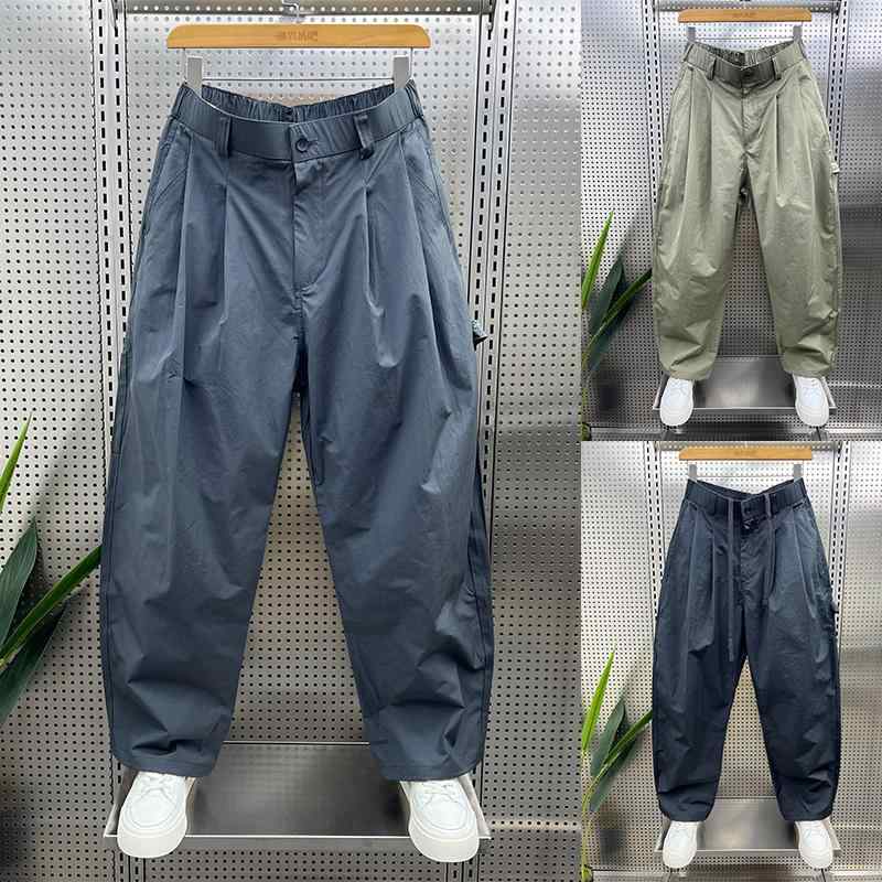 メンズ ファッション 服 用 オシャレ シンプル 大人 かっこいい ストリート 夏コーデ パンツ ズボン 履物 薄手 シンプル プリーツ 速乾 パンツ カジュアル