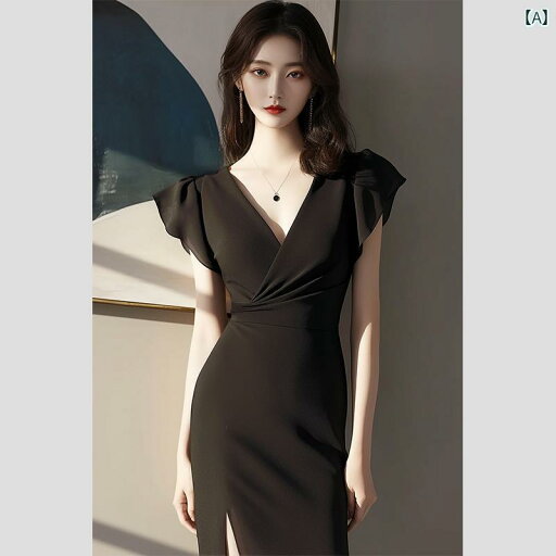 レディース ファッション 服 オシャレ カワイイ 女性用 シンプル 大人カワイイ 大きいサイズ 婦人服 フレンチ ハイエンド お姫様 スタイル ハイエンド ブラック シフォンドレス 夏 レディース ファッション 服 オシャレ カワイイ 女性用 シンプル 大人カワイイ 大きいサイズ 婦人服 フレンチ ハイエンド お姫様 スタイル ハイエンド ブラック シフォンドレス 夏