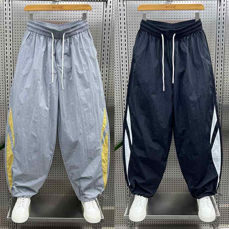メンズ ファッション 服 用 オシャレ シンプル 大人 かっこいい ストリート 夏コーデ パンツ ズボン 履物 カラー ステッチ カジュアル パンツ ストレート パンツ