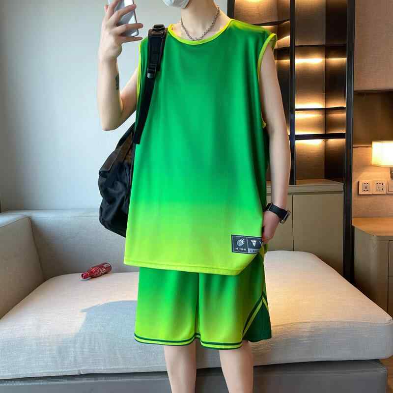 メンズ ファッション 服 用 オシャレ シンプル 大人 かっこいい ストリート 夏コーデ パンツ ズボン 履物 ノースリーブ T シャツ ラデーション ベスト パンツ ユニスポーツ ウェア