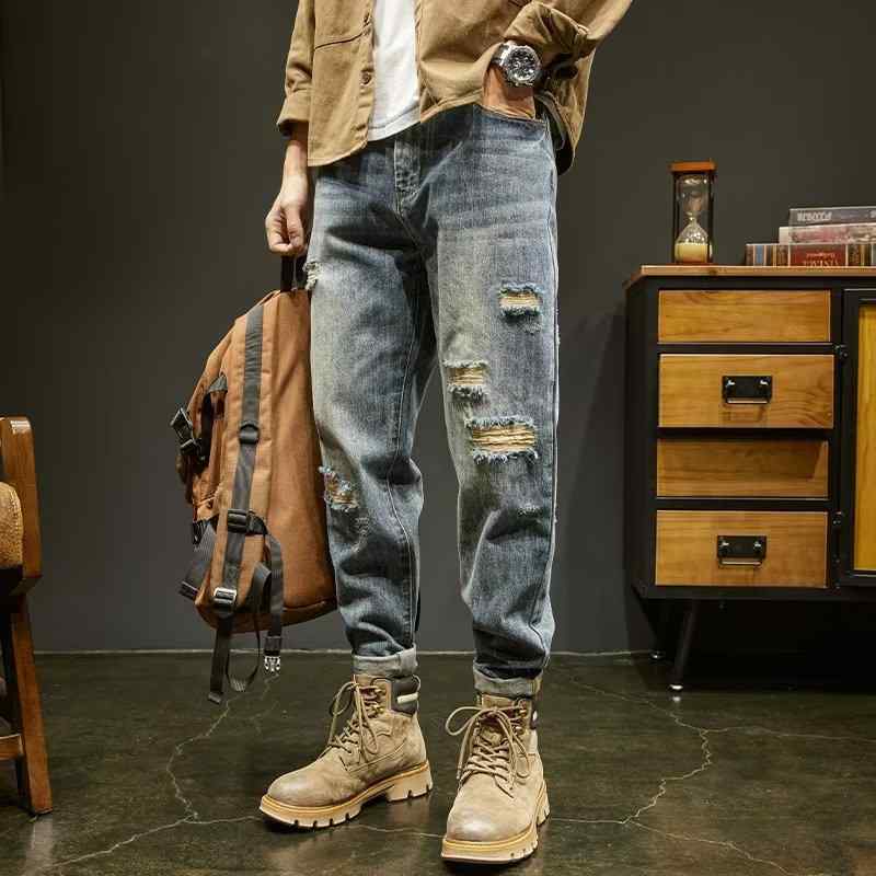 メンズ ファッション 服 用 オシャレ シンプル 大人 かっこいい ストリート 夏コーデ パンツ ズボン 履物 9分丈丈 パンツ レトロ
