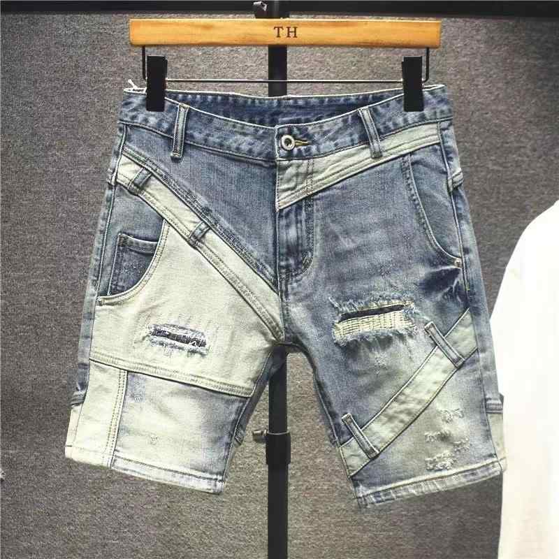 メンズ ファッション 服 用 オシャレ シンプル 大人 かっこいい ストリート 夏コーデ パンツ ズボン 履物 レトロ ステッチ カラー デニ..