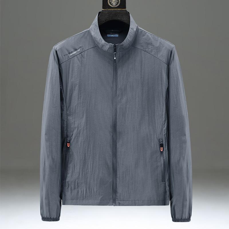 メンズ ファッション 服 男性用 オシャレ シンプル 大人 かっこいい ストリート 日焼け防止 服 冷感 アウトドア 軽量 通気性 スタンドカラー ジャケット カジュアル 速乾