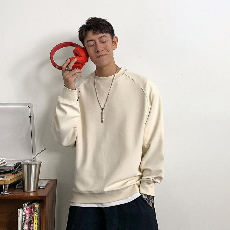 Rakuten - 秋　冬 コーデ メンズ 服 シンプル ファッション オシャレ 大人 かっこいい 大きいサイズ ストリート 紳士服 アメカジ ラウンドネック スウェットシャツ インナー トップス