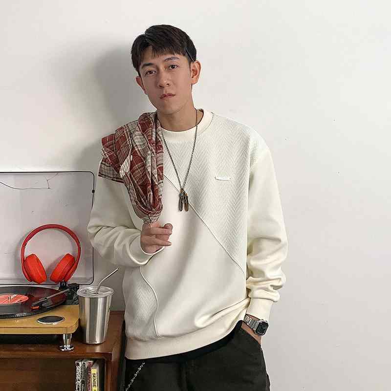 Other - 秋　冬 コーデ メンズ 服 シンプル ファッション オシャレ 大人 かっこいい 大きいサイズ ストリート 紳士服 アメリカン ラウンドネック スウェットシャツ 韓国スタイル カジュアル トップス