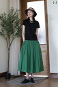 レディース ファッション 服 オシャレ カワイイ 女性用 シンプル 大人カワイイ 大きいサイズ 婦人服 スカート 夏 無地 コットンスカート Aライン ロング スカート スリム ロング スカート