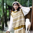 レディース ファッション 服 オシャレ カワイイ 女性用 シンプル 大人カワイイ 大きいサイズ 婦人服 ベスト ラウンドネック プルオーバー スタック フェアアイル ウール ベスト