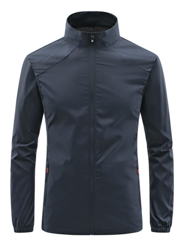 メンズ ファッション 服 用 オシャレ シンプル 大人 かっこいい ストリート 夏コーデ トップス 日焼け防止 スタンドカラー 薄手 ジャケット 通気性