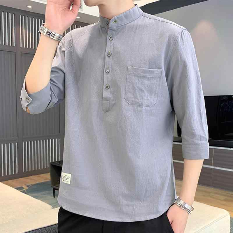 メンズ ファッション 服 用 オシャレ シンプル 大人 かっこいい ストリート 夏コーデ トップス コットン 半袖 T シャツ スタンドカラー 通気性 半袖