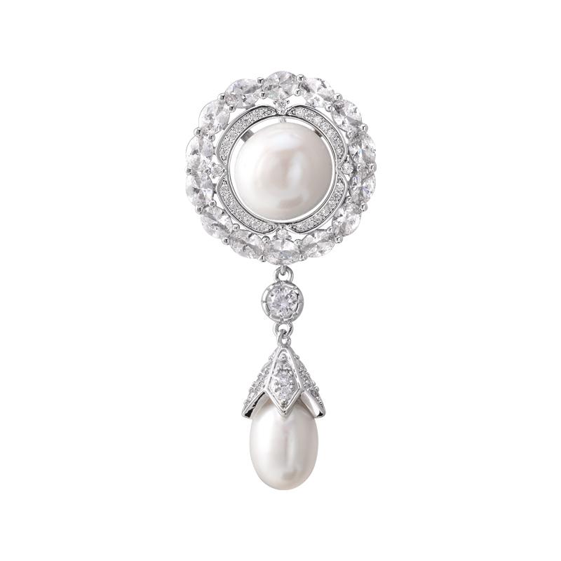 アクセサリー レディース ファッション 小物 上品スタイル コーディネート パーティー アイテム ブローチ ライト ビーズ コサージュ 襟ピンブローチ ボタン