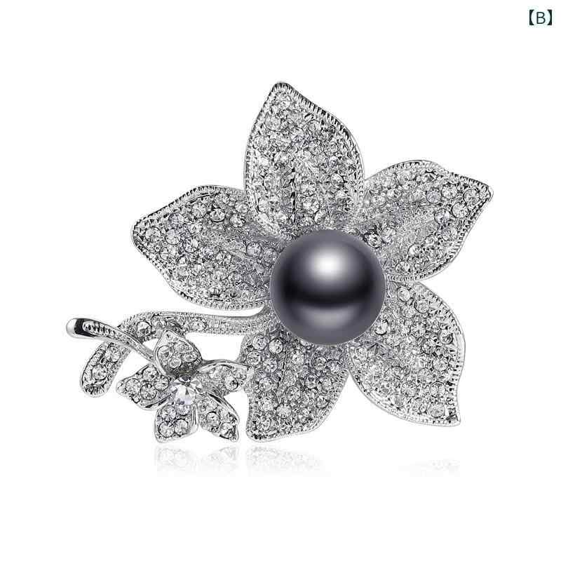 リコットのアクセサリー レディース ファッション 小物 上品スタイル コーディネート パーティー アイテム 花 螺鈿 ブローチ コサージュ ピンブローチ｜アングル3