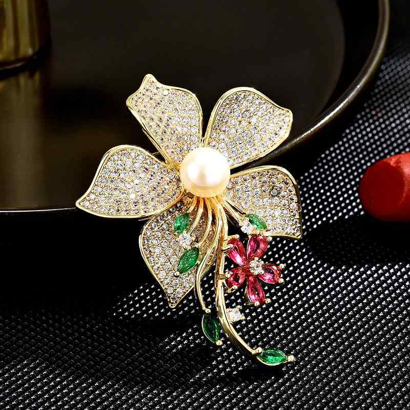 アクセサリー レディース ファッション 小物 上品スタイル コーディネート パーティー アイテム 花 ブローチ イミテーション 淡水パール ブローチ コサージュ