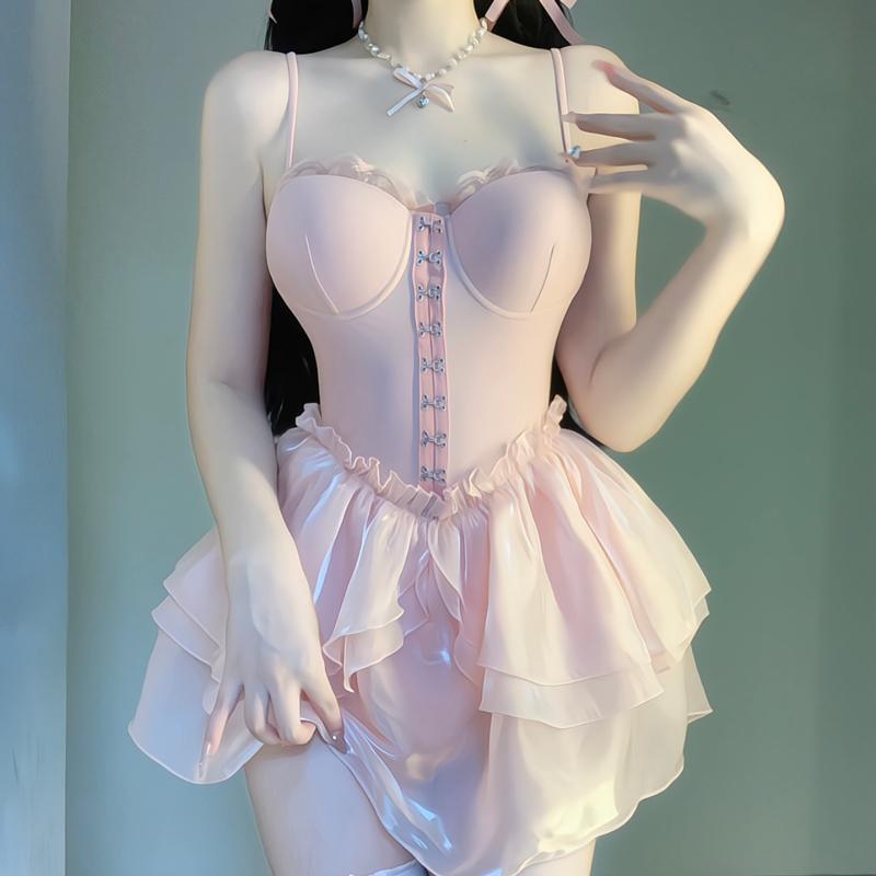 夏コーデ レディース ファッション 服 オシャレ カワイイ 女性用 シンプル 大人カワイイ ワンピース 水着 スカート ギャザー 寄せ