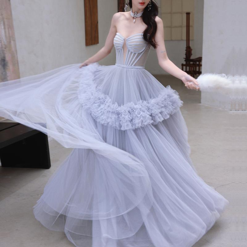 Rakuten - ヴェルサイユ プリンセス スリム フィッシュボーン ウエスト チューブ ドレス パーティー