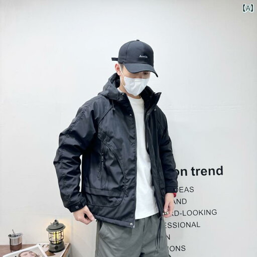 メンズ ファッション 服 男性用 オシャレ シンプル 大人 かっこいい ストリート ゆったり ストレート フード ワーク ジャケット ジッパー ポケット コート メンズ ファッション 服 男性用 オシャレ シンプル 大人 かっこいい ストリート ゆったり ストレート フード ワーク ジャケット ジッパー ポケット コート
