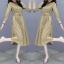 レディース ファッション 服 オシャレ カワイイ 女性用 シンプル 大人カワイイ 大きいサイズ 婦人服 ハイエンド 夏 フレンチ ファッション スリム カーキ ロング ドレス