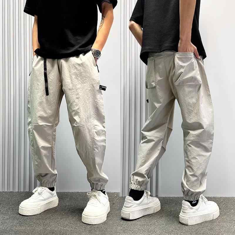 メンズ ファッション 服 男性用 オシャレ シンプル 大人 かっこいい ストリート ベルト ジッパー パンツ ズボン 履物