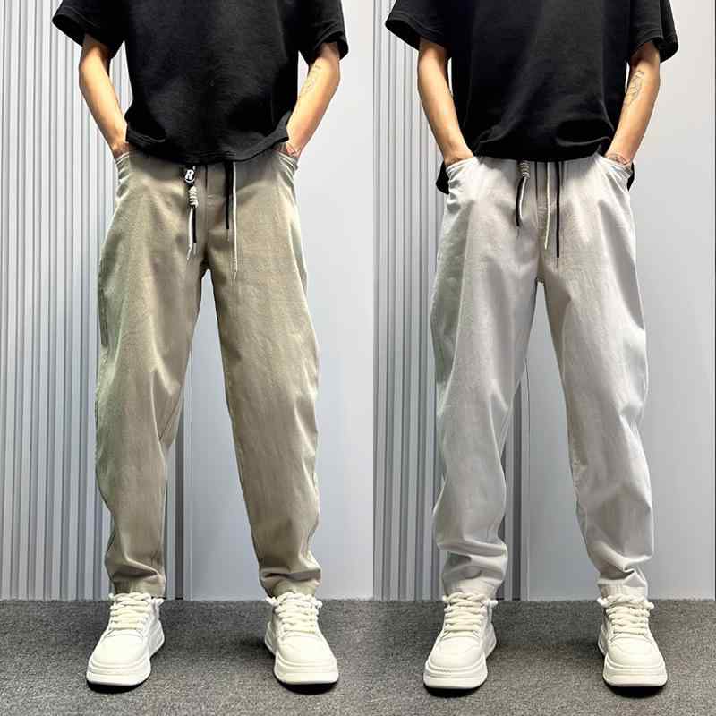 Half Pants, Shorts - メンズ ファッション 服 男性用 オシャレ シンプル 大人 かっこいい ストリート ストレート スリム フィット パンツ ズボン 履物 ハイエンド カーキ テーパード スキニー クール