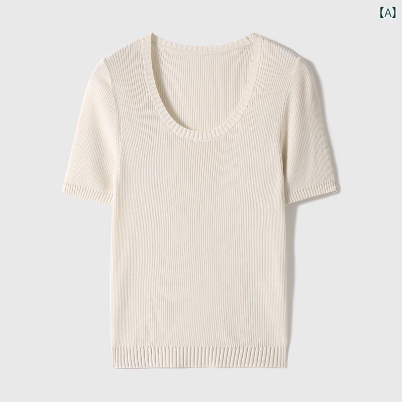 レディース ファッション 服 オシャレ カワイイ 女性用 シンプル 大人カワイイ 大きいサイズ 婦人服 シンプル リヨセル アセテート ソフト 半袖 ニット トップス