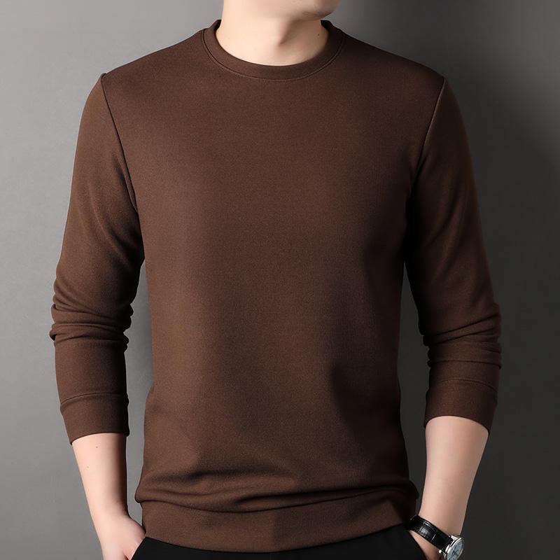 メンズ ファッション 服 男性用 オシャレ シンプル 大人 かっこいい ストリート ウール スウェットシャツ ラウンドネック 無地 長袖 Tシャツ 男性用 服