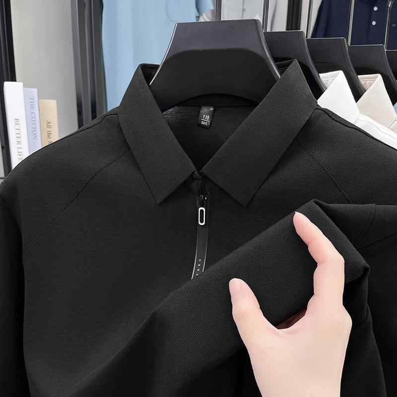 メンズ ファッション 服 男性用 オシャレ シンプル 大人 かっこいい ストリート レジャー ハーフ ジッパー 半袖 Tシャツ 薄手 冷感 コットン ポロ シャツ