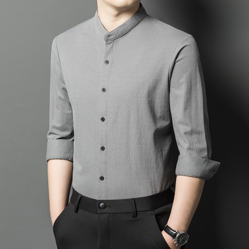 メンズ ファッション 服 男性用 オシャレ シンプル 大人 かっこいい ストリート ビジネス カジュアル コットンリネン シャツ 薄手 長袖 シャツ ゆったり