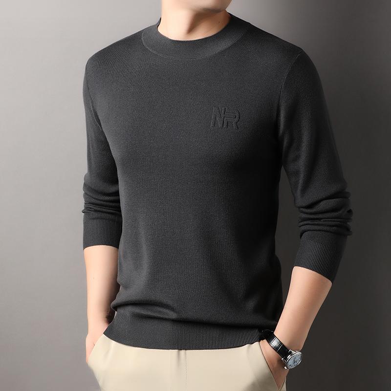 メンズ ファッション 服 男性用 オシャレ シンプル 大人 かっこいい ストリート カジュアル ウール ラウンドネック 長袖 ニット レイヤリング シャツ 韓国スタイル 無地 薄手 セーター